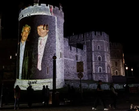Four People Taken into Custody Following Pictures of Donald Trump and Epstein Shown on Royal Windsor Castle